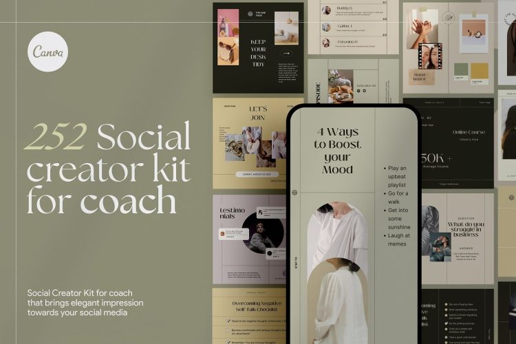 252 Canva Social Creator Kit for Coach